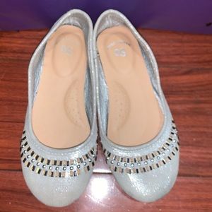 SO Memory foam Silver Flats